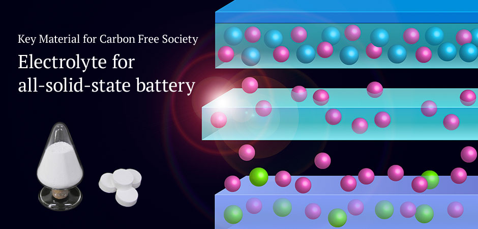 Key Material for Carbon Free Society, Electrolyte for all-solid-state battery